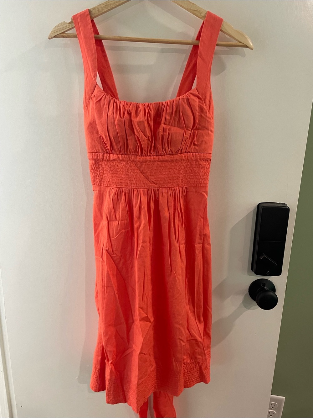 B. Darlin Coral Sundress with Smocked Waist size 3/4